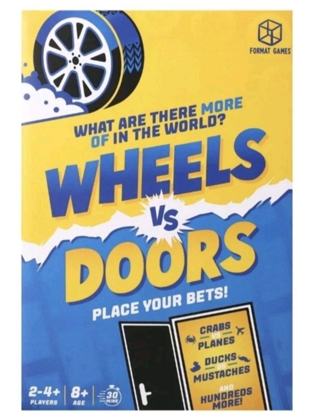 Family Game Night Wheels VS Doors Place Your Bets! Ages 8+ 2-4+ players NEW